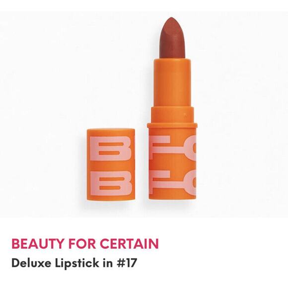 Beauty for Certain #17 Deluxe Sample Lipstick Warm Sienna 0.07 oz. New Sealed - Picture 1 of 5